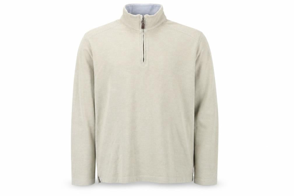 Marks & Spencer Men's Beige XL 1/4 Zip Pullover Sweatshirt