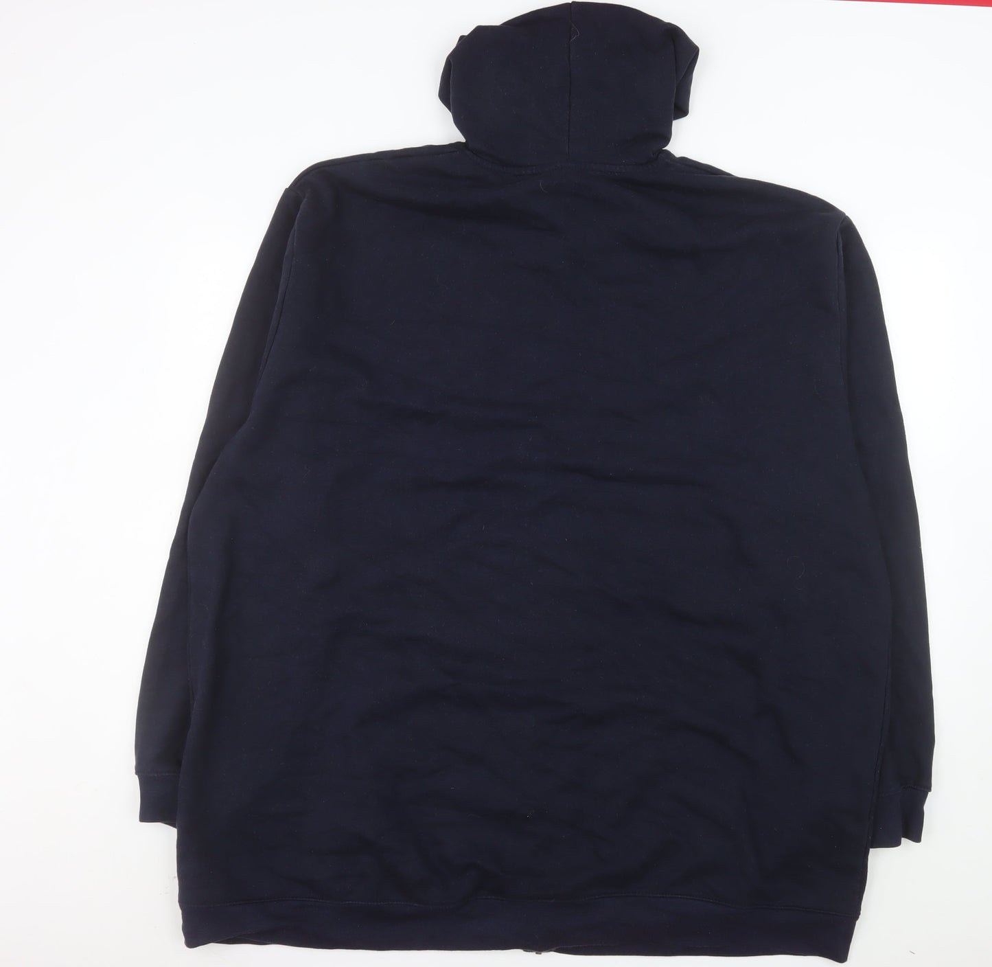 Bigdude Men's Blue 4XL Full Zip Hooded Fleece Jacket