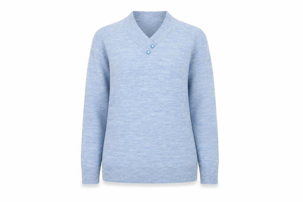 Honor Millburn Women's Blue Knit V-Neck Long Sleeve Jumper Size M 14-16