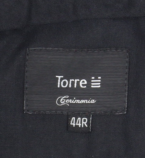 Torre Men Grey Wool Blend Dress Pants 44R Formal Trousers