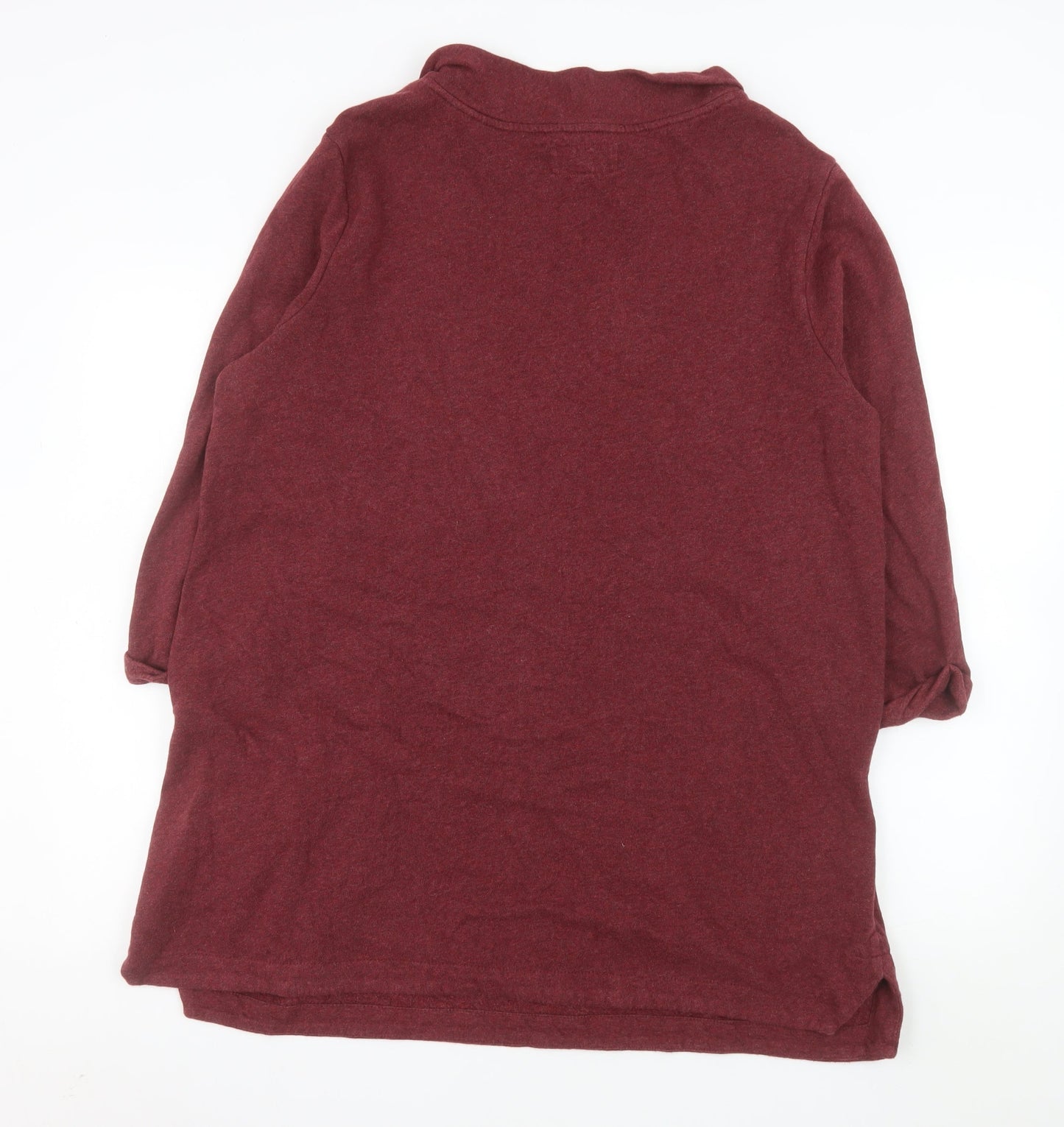 Seasalt Cornwall Womens Red Cotton Shift Dress Size 16 3/4 Sleeve