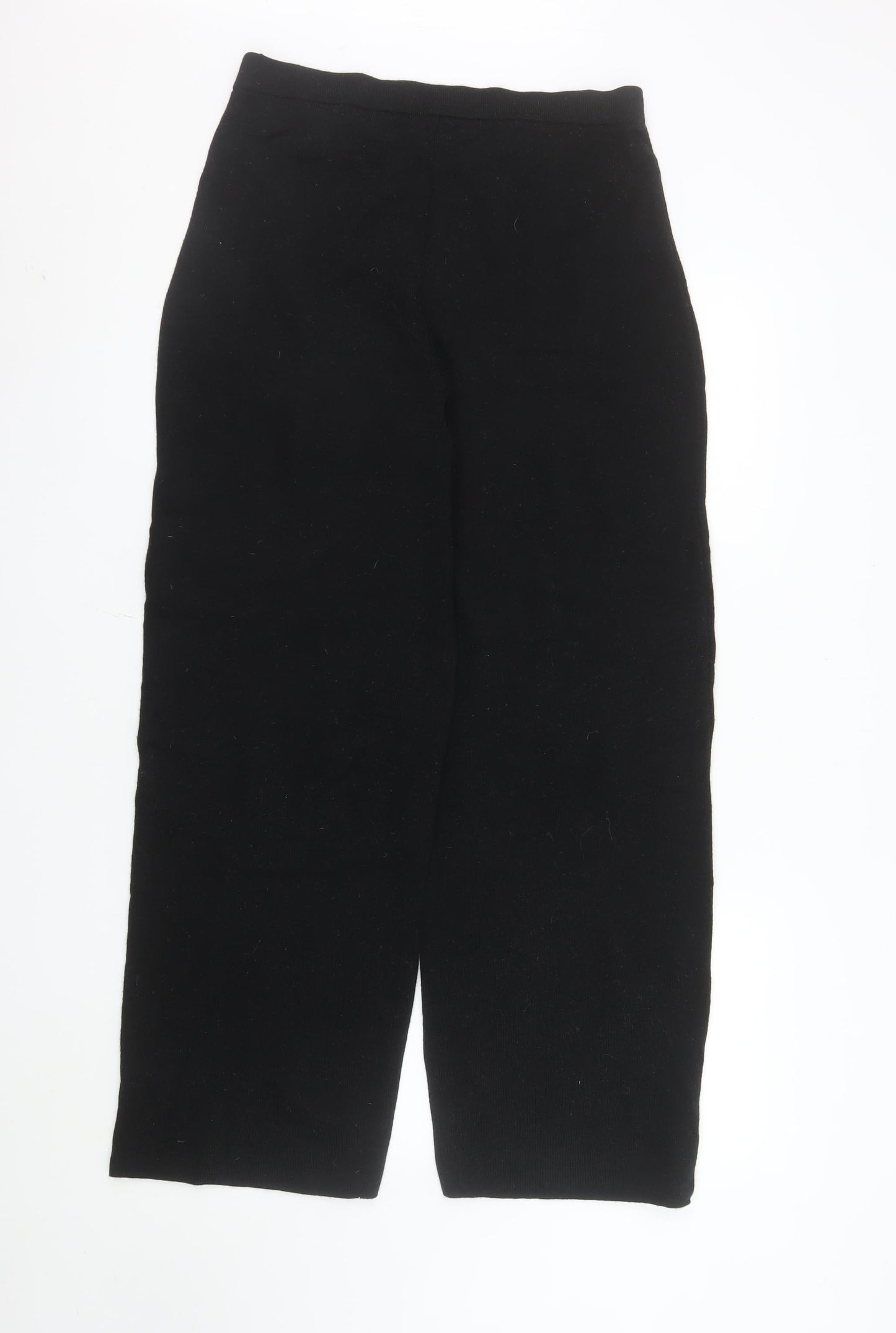 Marks and Spencer Womens Black Wool Blend Trousers Size 14