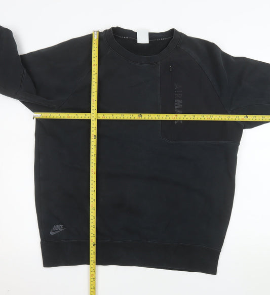Nike Men's Black Air Max L Pullover Sweatshirt Crew Neck