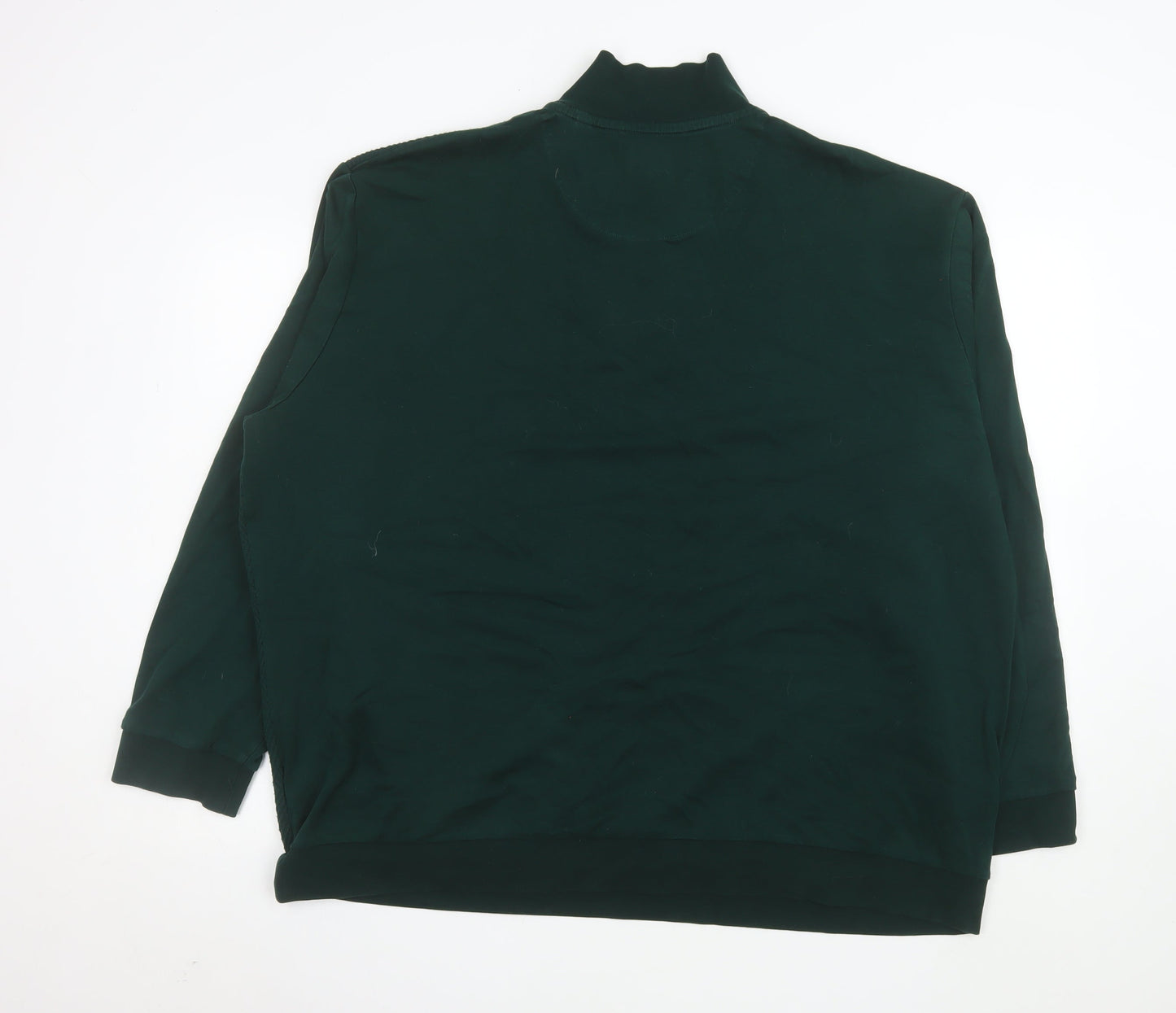 Next Men's Green 3XL 1/4 Zip Basic Jacket Regular Fit