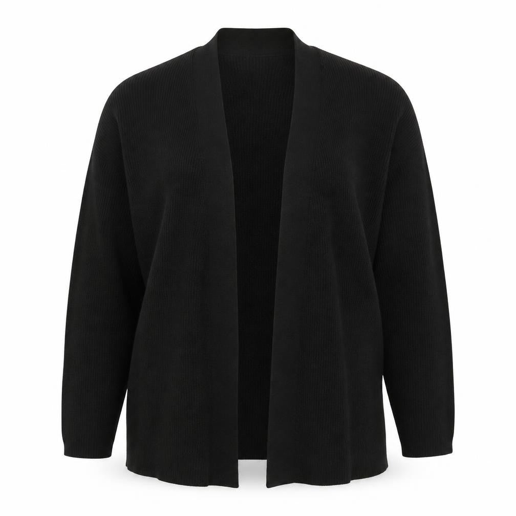 Marks & Spencer Women's Black Knit Cardigan L Relaxed Fit