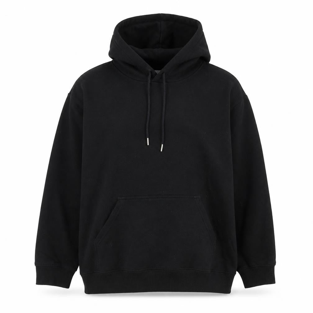 H&M Womens Black Pullover Hoodie Size 16 Cotton Blend Lined