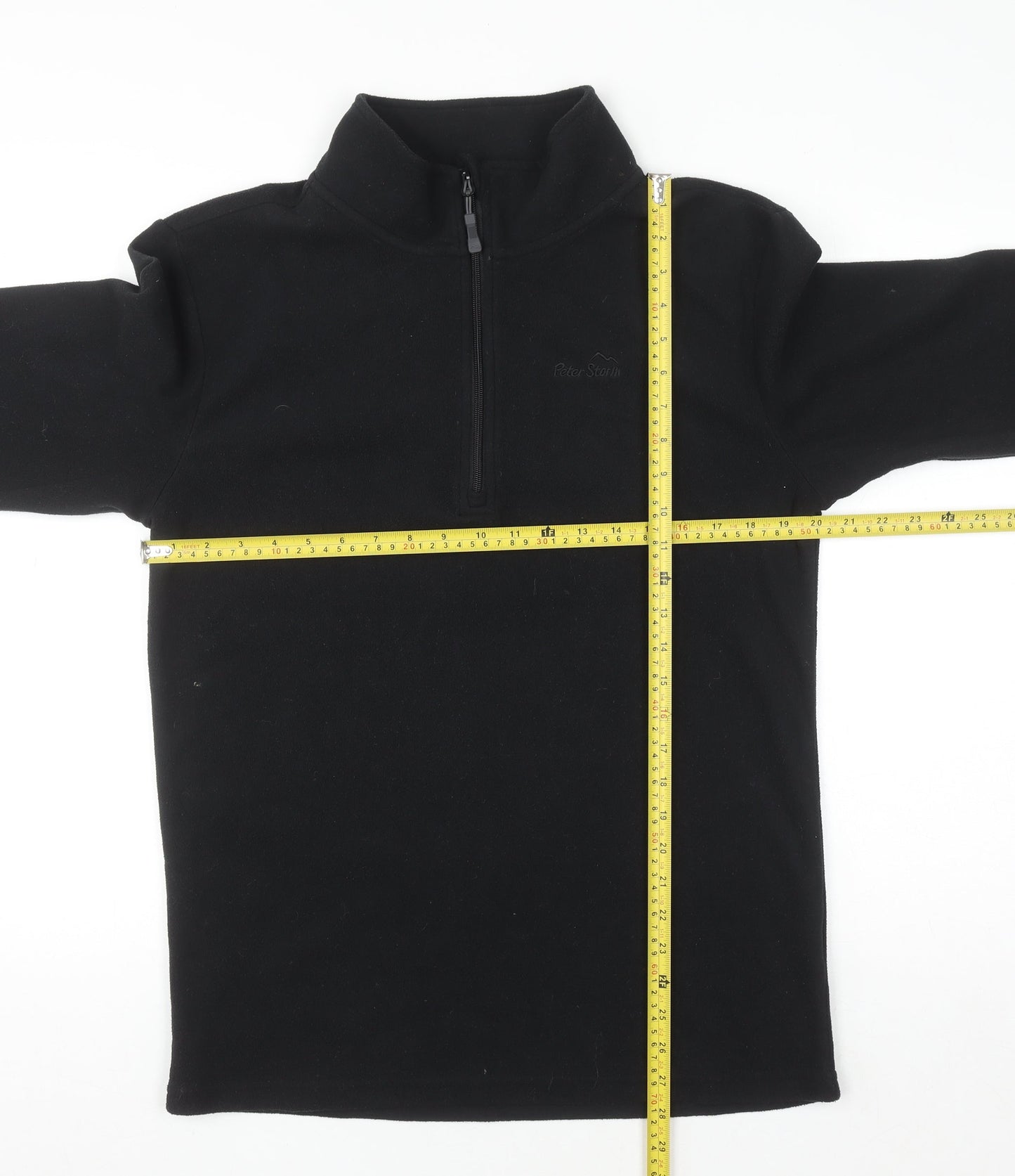 Peter Storm Mens Black Fleece 1/2 Zip Sweatshirt Size S