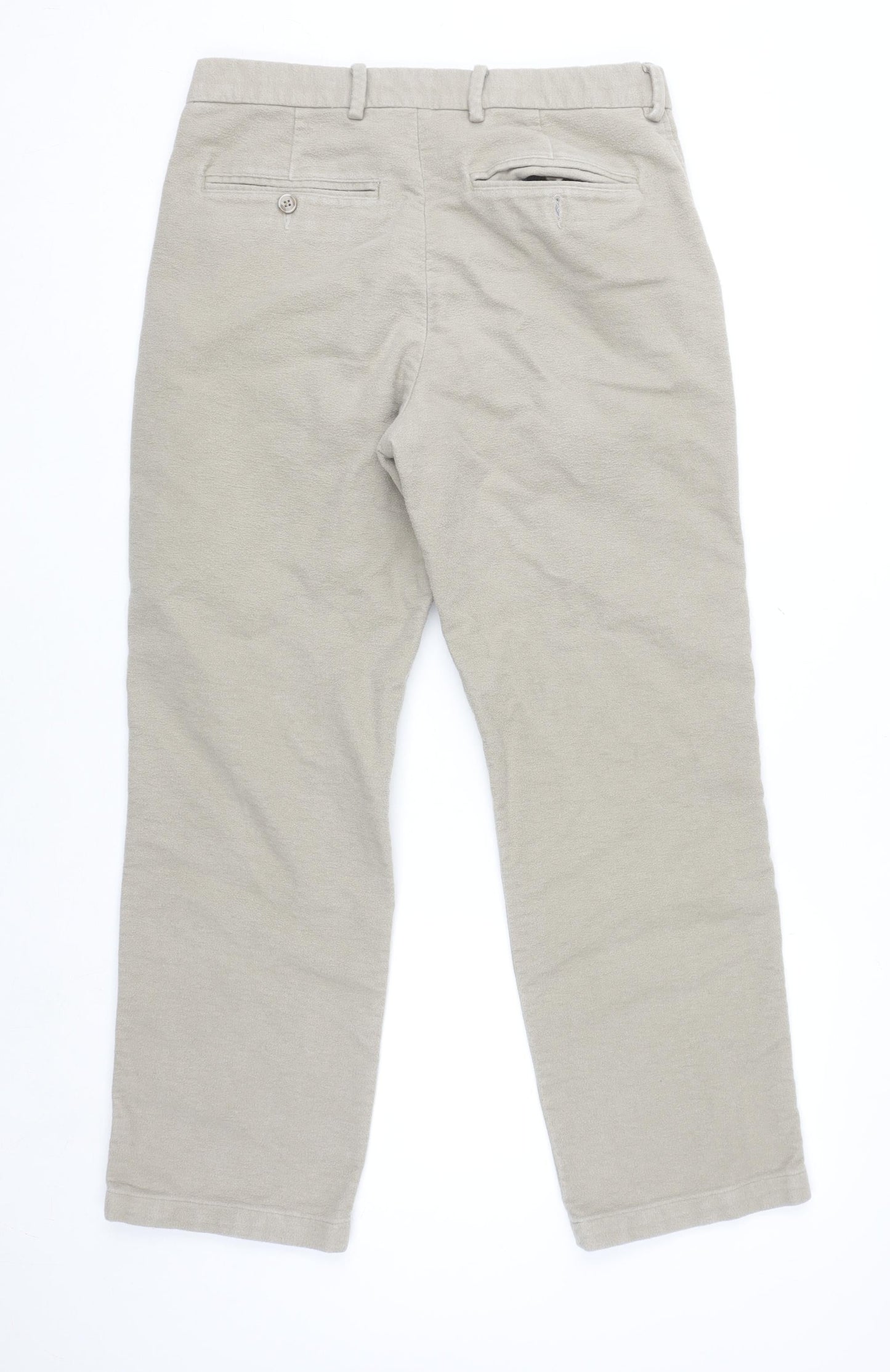 Samuel Windsor Men's Beige Chino Trousers 32W 29L Regular Fit