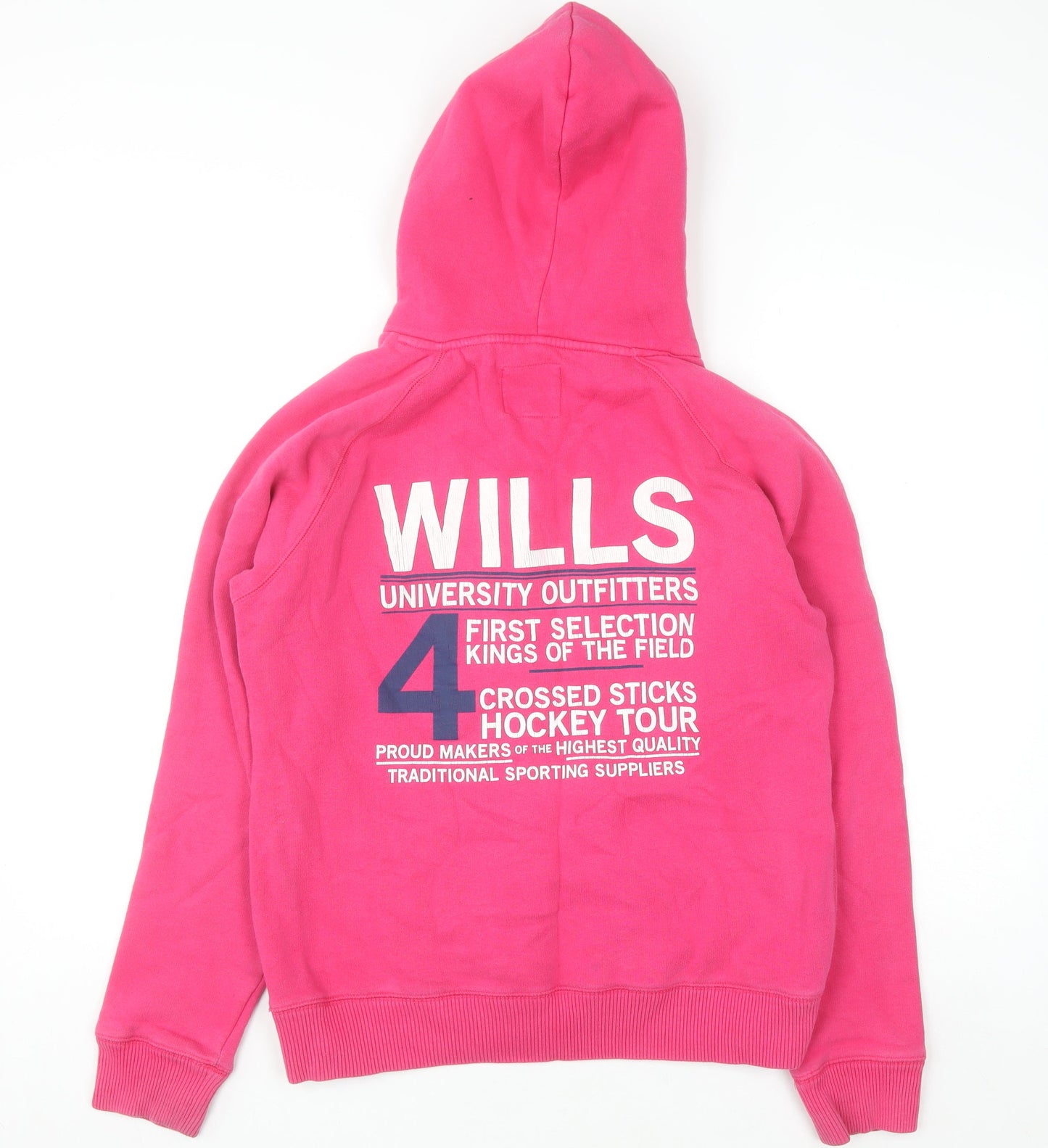 Jack Wills Womens Pink Pullover Hoodie Size 14 Cotton Blend University Style