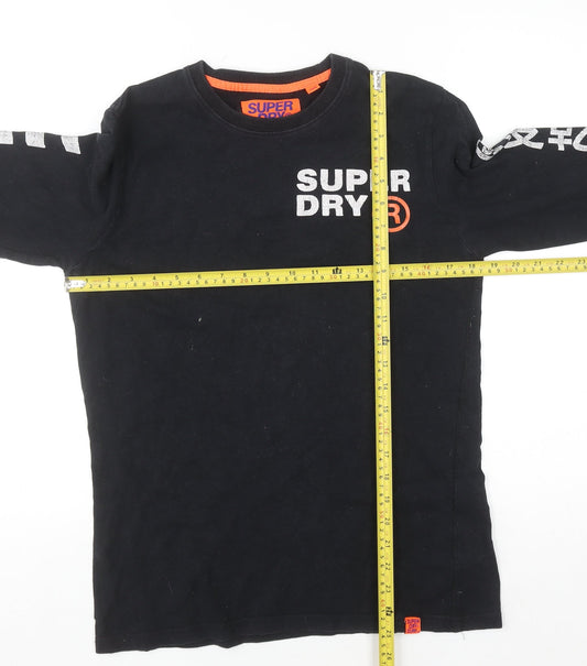 Superdry Men’s Black Long Sleeve Graphic Surf T-Shirt Size S