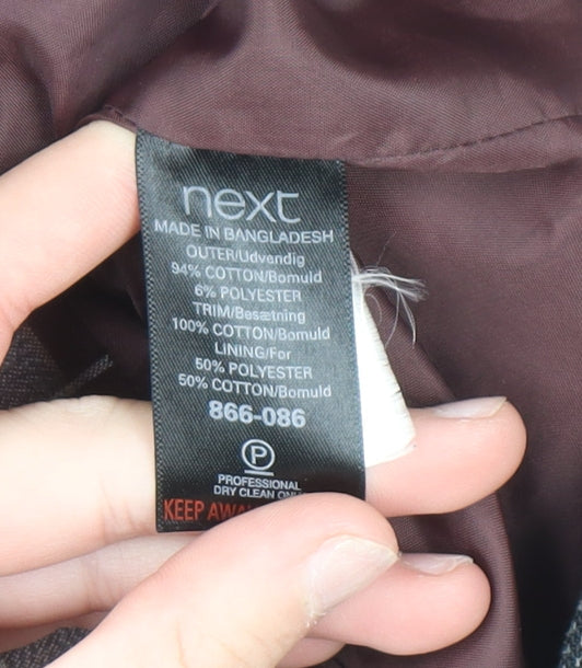 Next Men's Black Italian Moleskin Military Jacket L