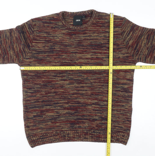 ASOS Men’s Multicoloured Acrylic Knit Crew Neck Jumper L