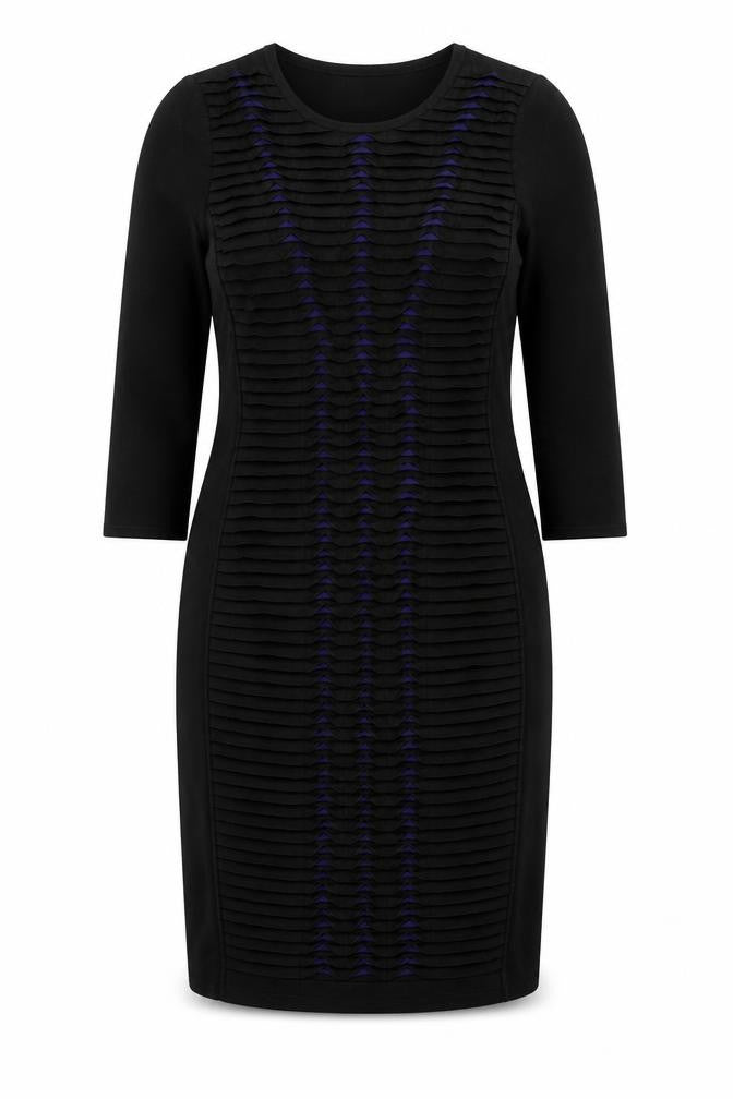 Karen Millen Women’s Black Bodycon Knit Dress Size 6 3/4 Sleeve