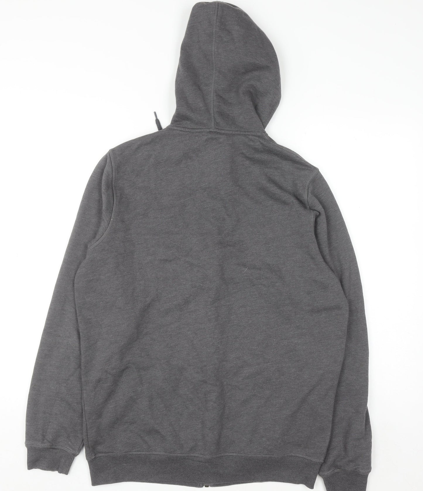 Asics Mens Grey Full Zip Hoodie Size M Sports Fleece Sweatshirt