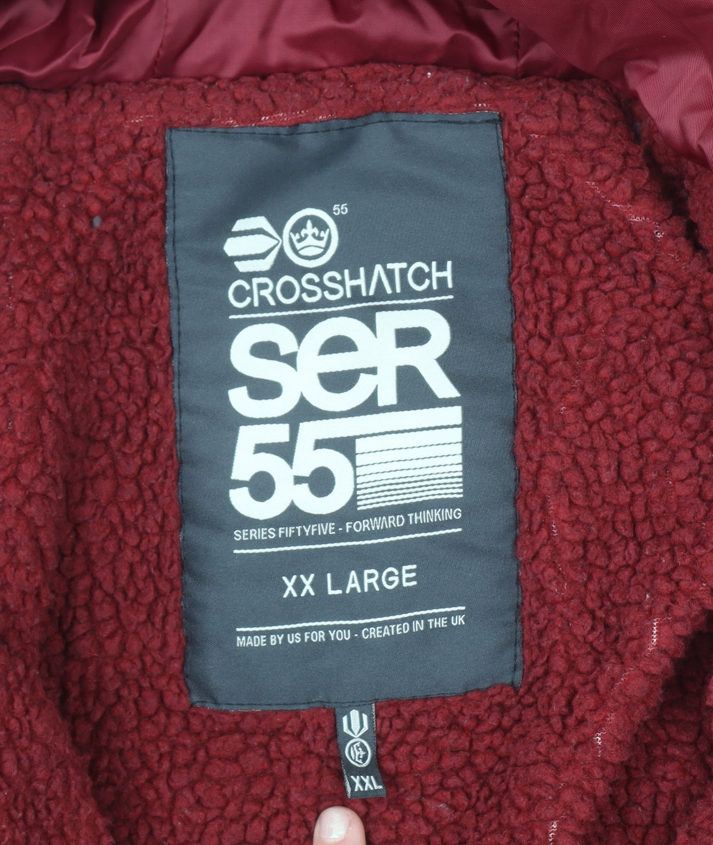 Crosshatch Women’s Red 2XL Hooded Full Zip Bomber Jacket