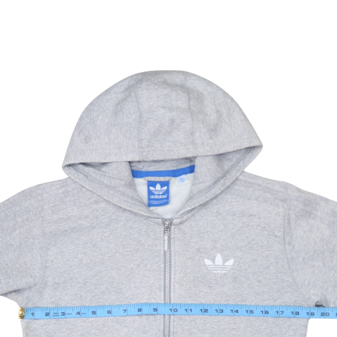 Adidas Mens Grey XS Full Zip Hoodie Sweatshirt