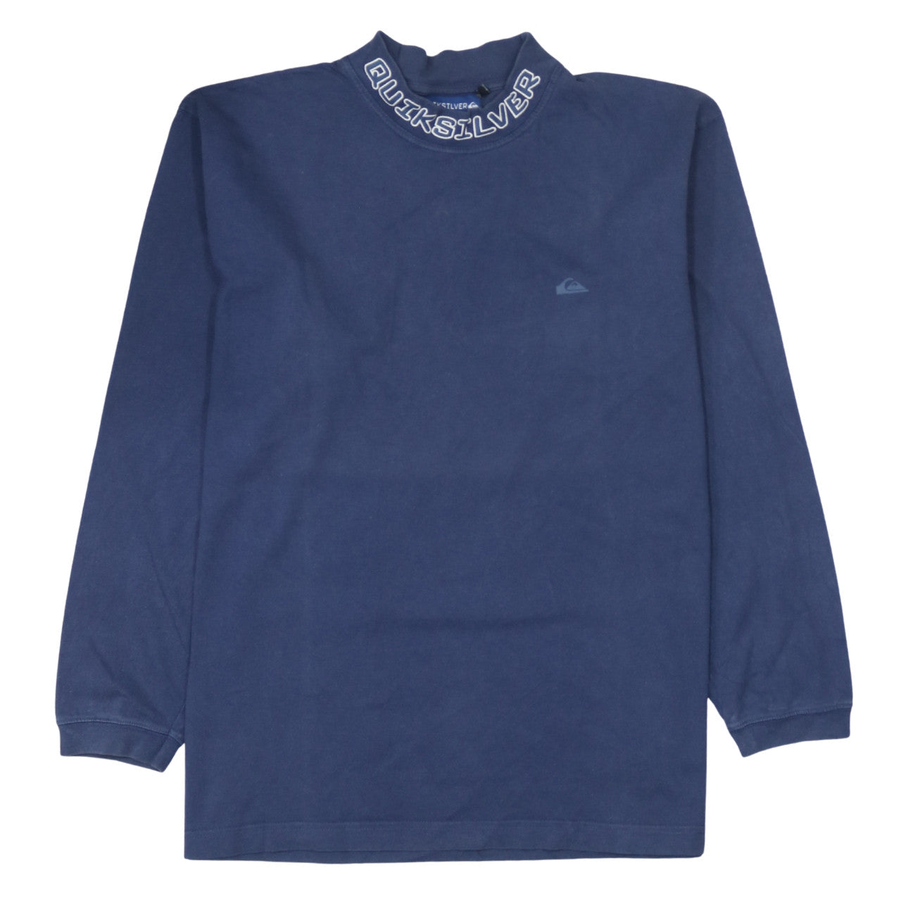 Quiksilver Mens Blue Long Sleeve Mock Neck Sweatshirt M