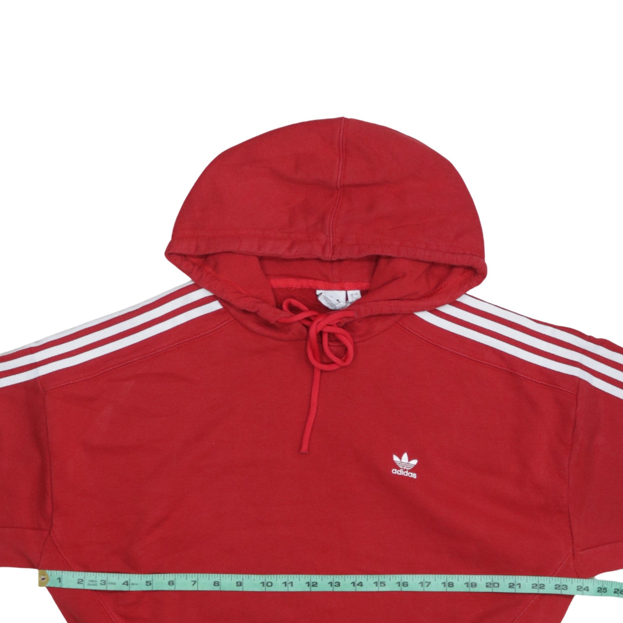 Adidas Women Red Hoodie UK 12 Pullover Drawstring Hooded Sweatshirt