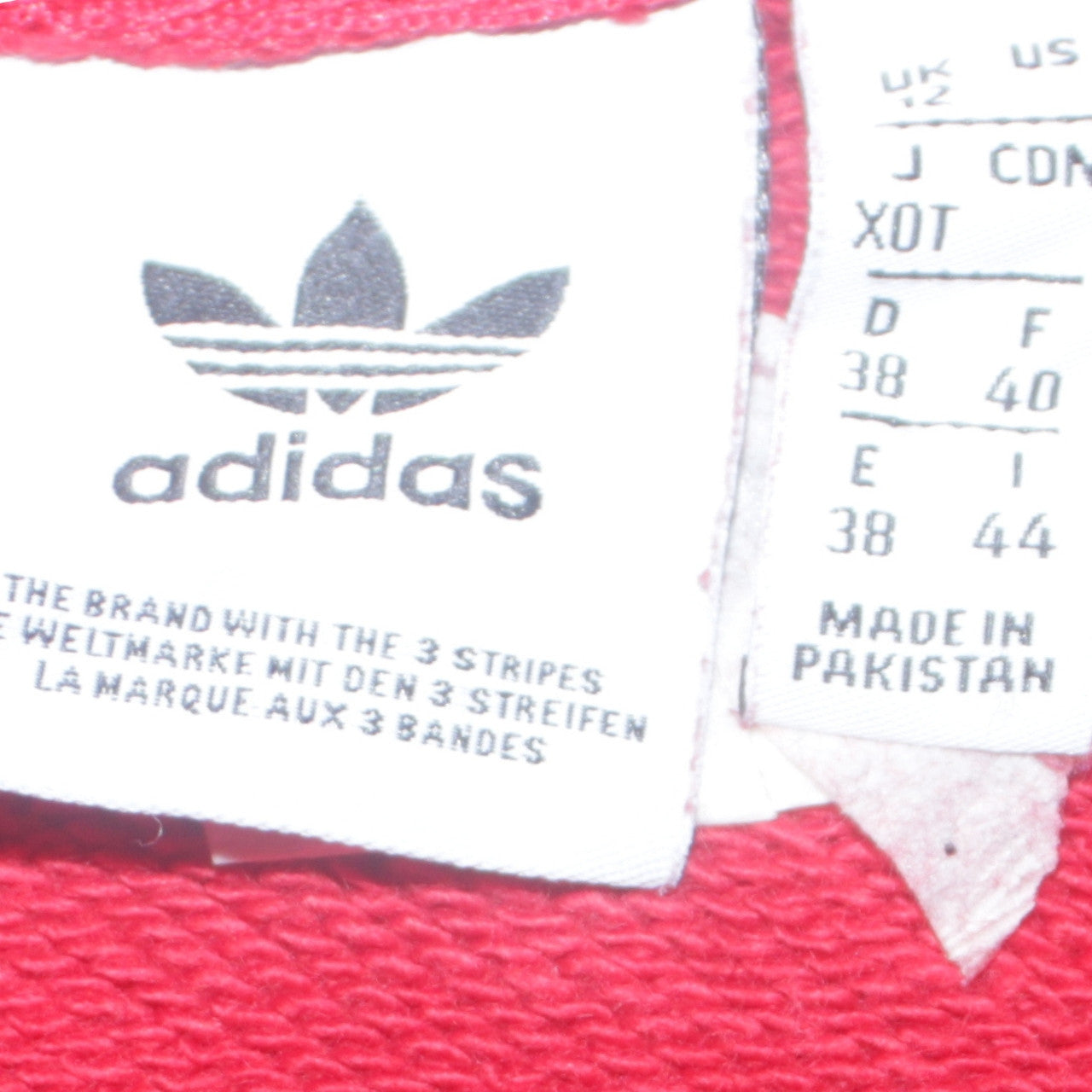 Adidas Women Red Hoodie UK 12 Pullover Drawstring Hooded Sweatshirt