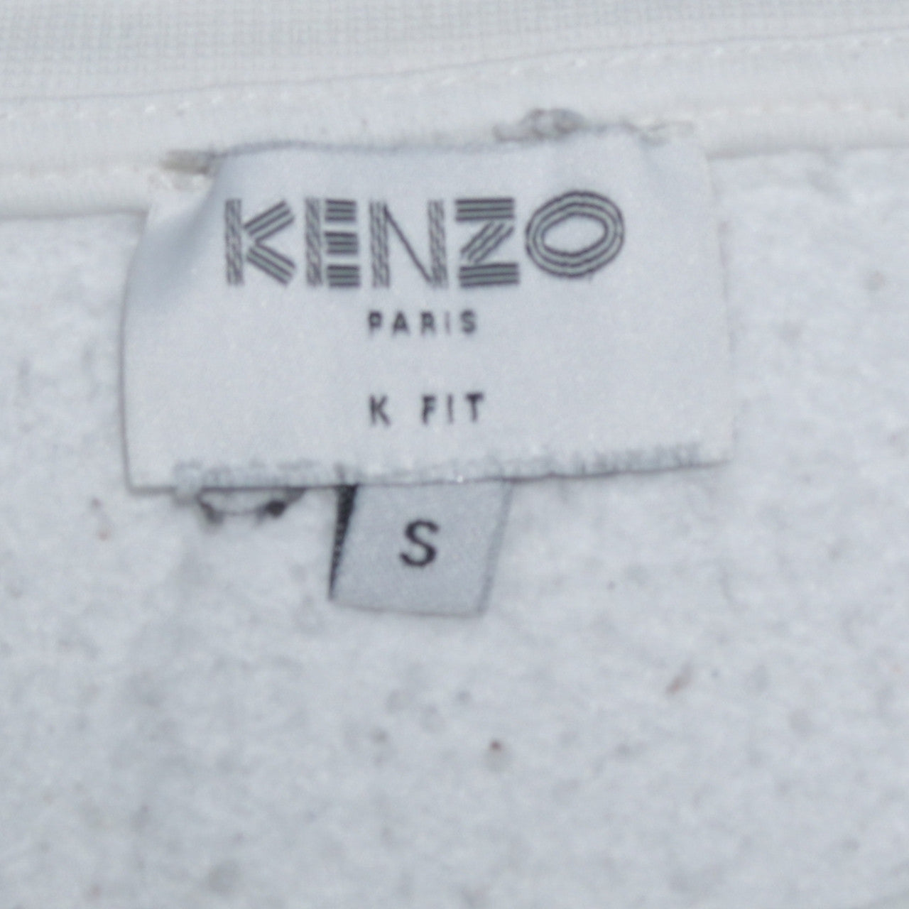 Kenzo Men White Embroidered Tiger Sweatshirt S Regular Fit