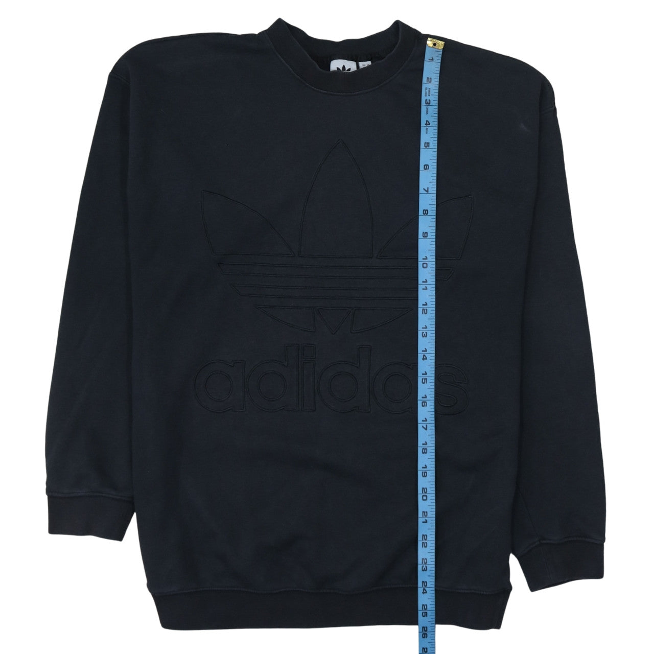 Adidas Women Black Crew Neck Pullover Sweatshirt Size 12 Logo Design