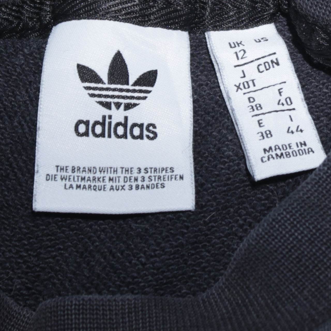 Adidas Women Black Crew Neck Pullover Sweatshirt Size 12 Logo Design