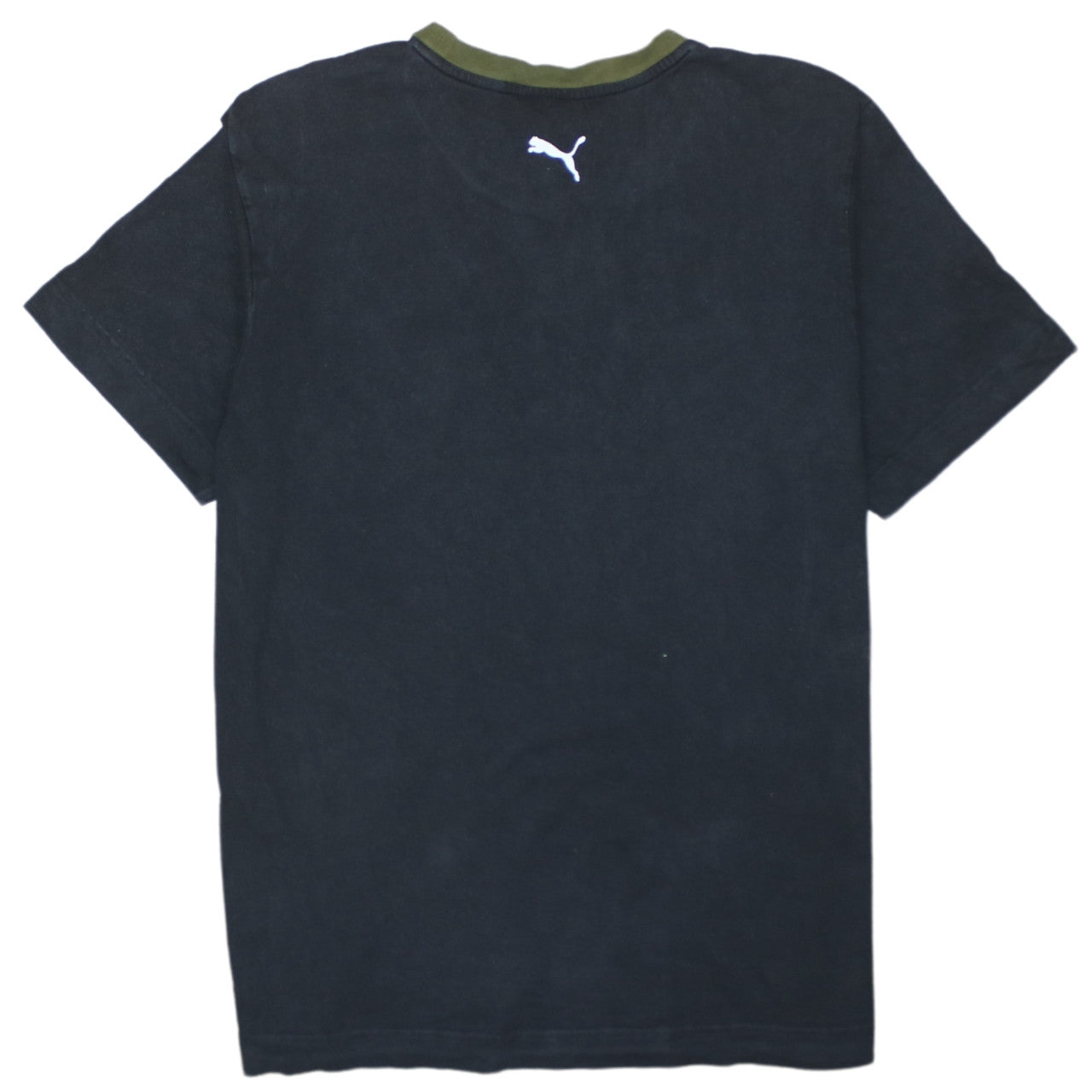 Puma Mens Black Camouflage Logo Crew Neck T-Shirt Size L