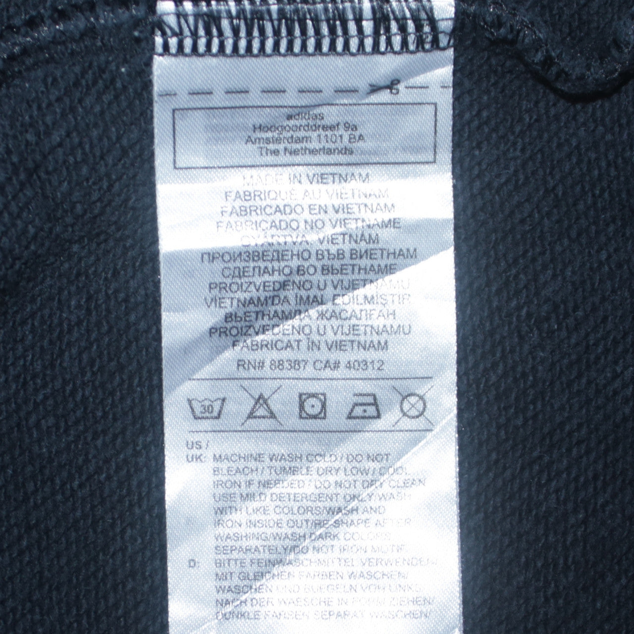 Adidas Womens Black XS Crew Neck Pullover Sweatshirt with Logo Print