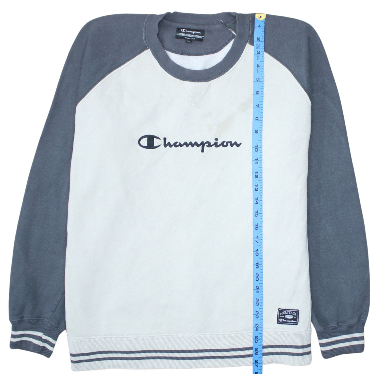 Champion Men's Grey XL Heritage Crew Neck Sweatshirt