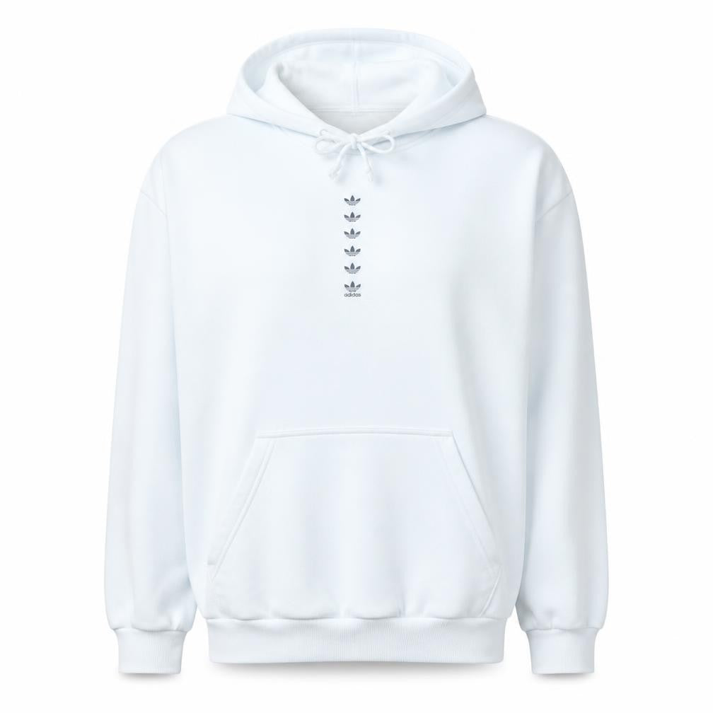 Adidas Women White Hoodie Size 10 Pullover Hooded Sweatshirt