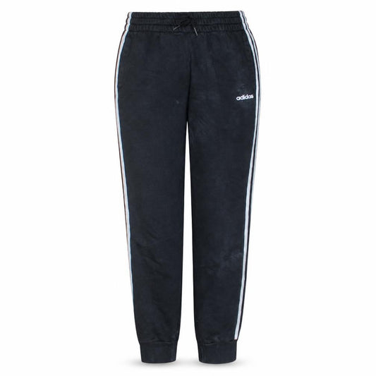 adidas Womens Black L Track Pants Elastic Waist Side Stripe Joggers