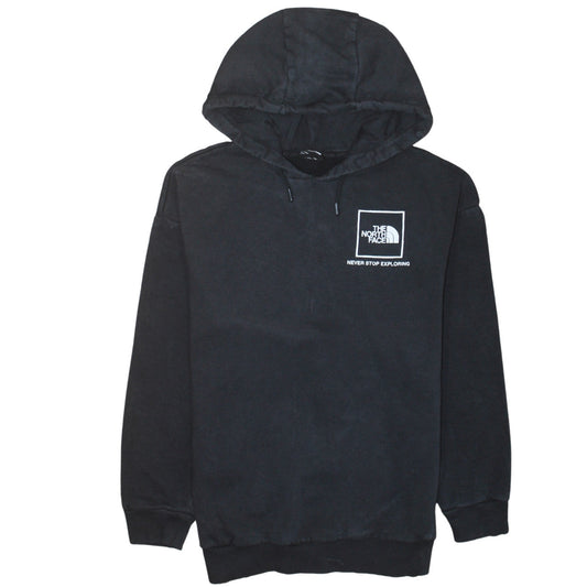 The North Face Womens Black Pullover Hoodie Size L Cotton Blend