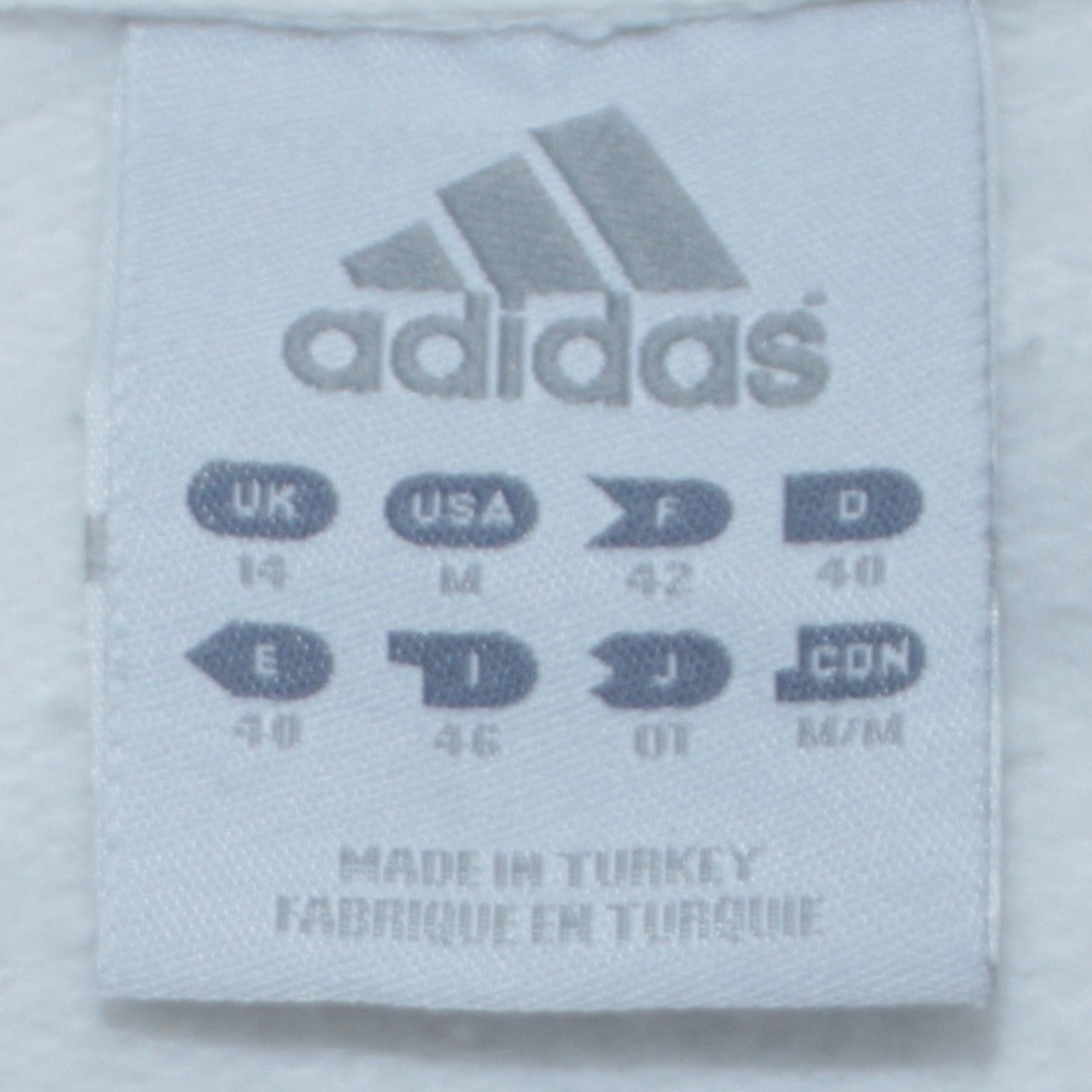 Adidas Women White & Blue Full Zip Hoodie Size 14