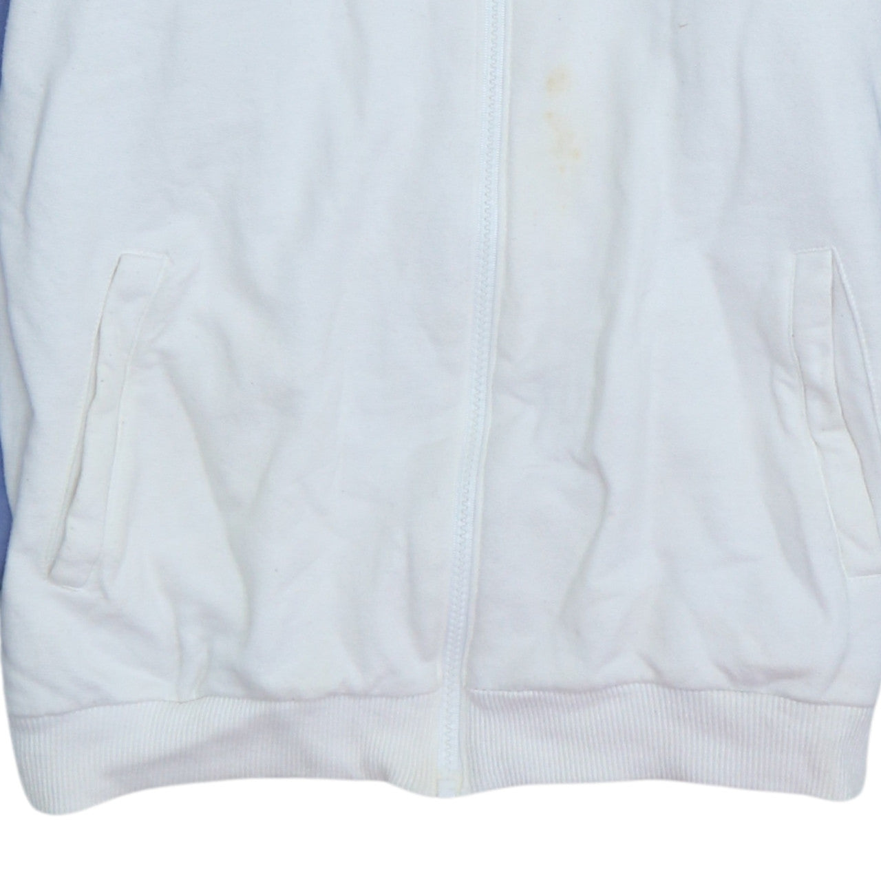 Adidas Women White & Blue Full Zip Hoodie Size 14