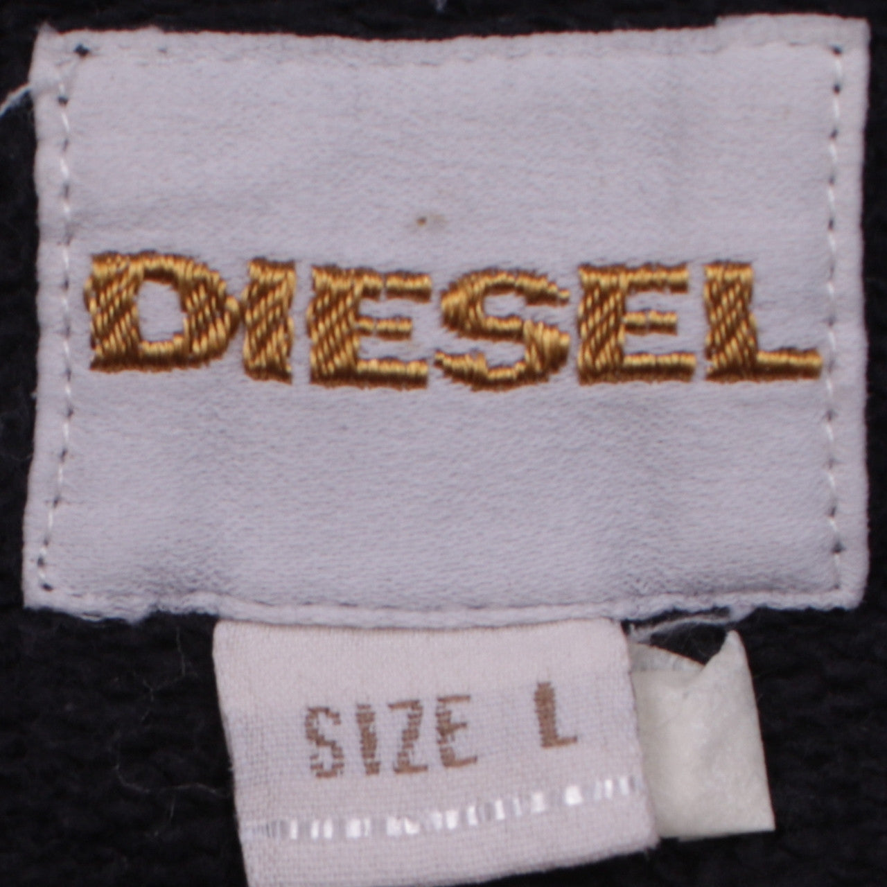 Diesel Men's Black Pullover Hoodie L Graphic Print Regular Fit