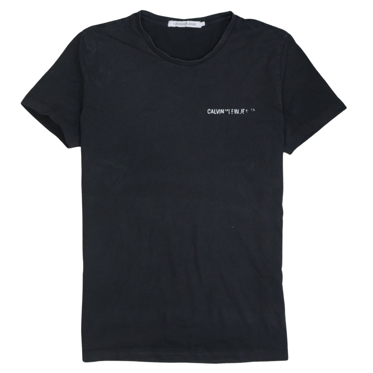Calvin Klein Jeans Men's Black Logo Cotton T-Shirt Size L