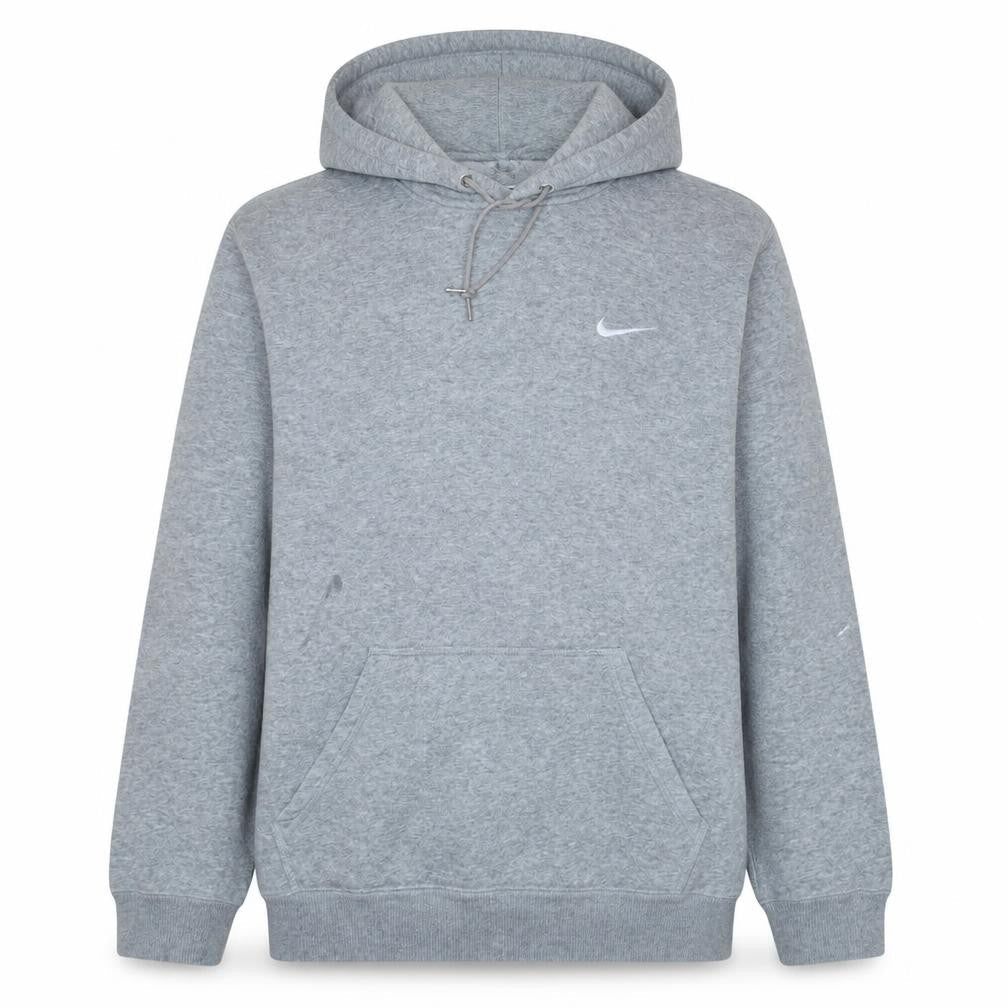 Nike Men's Grey 2XL Pullover Hoodie with Logo and Pockets