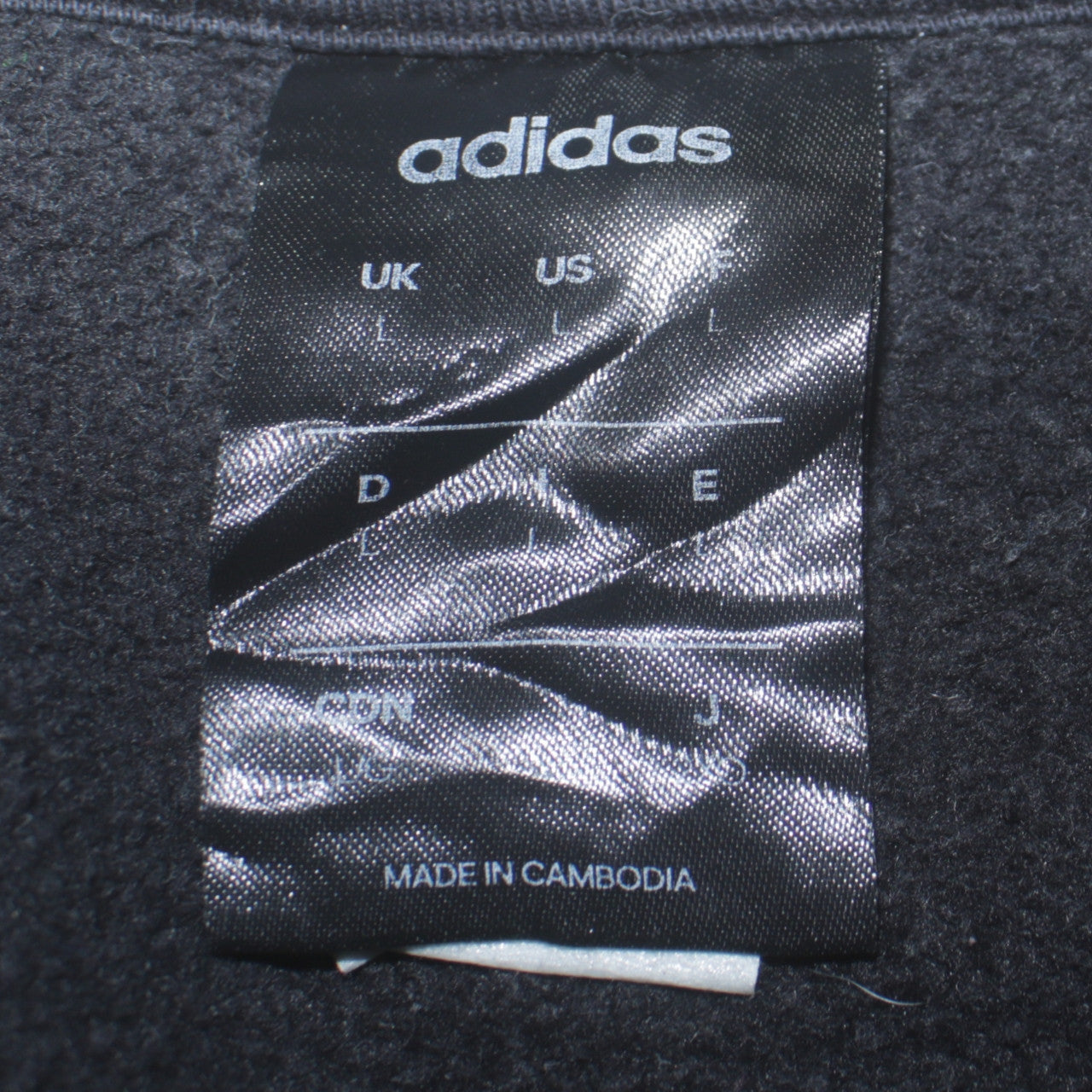 adidas Men's Black Crew Neck Regular Fit Sweatshirt L Sports Fleece