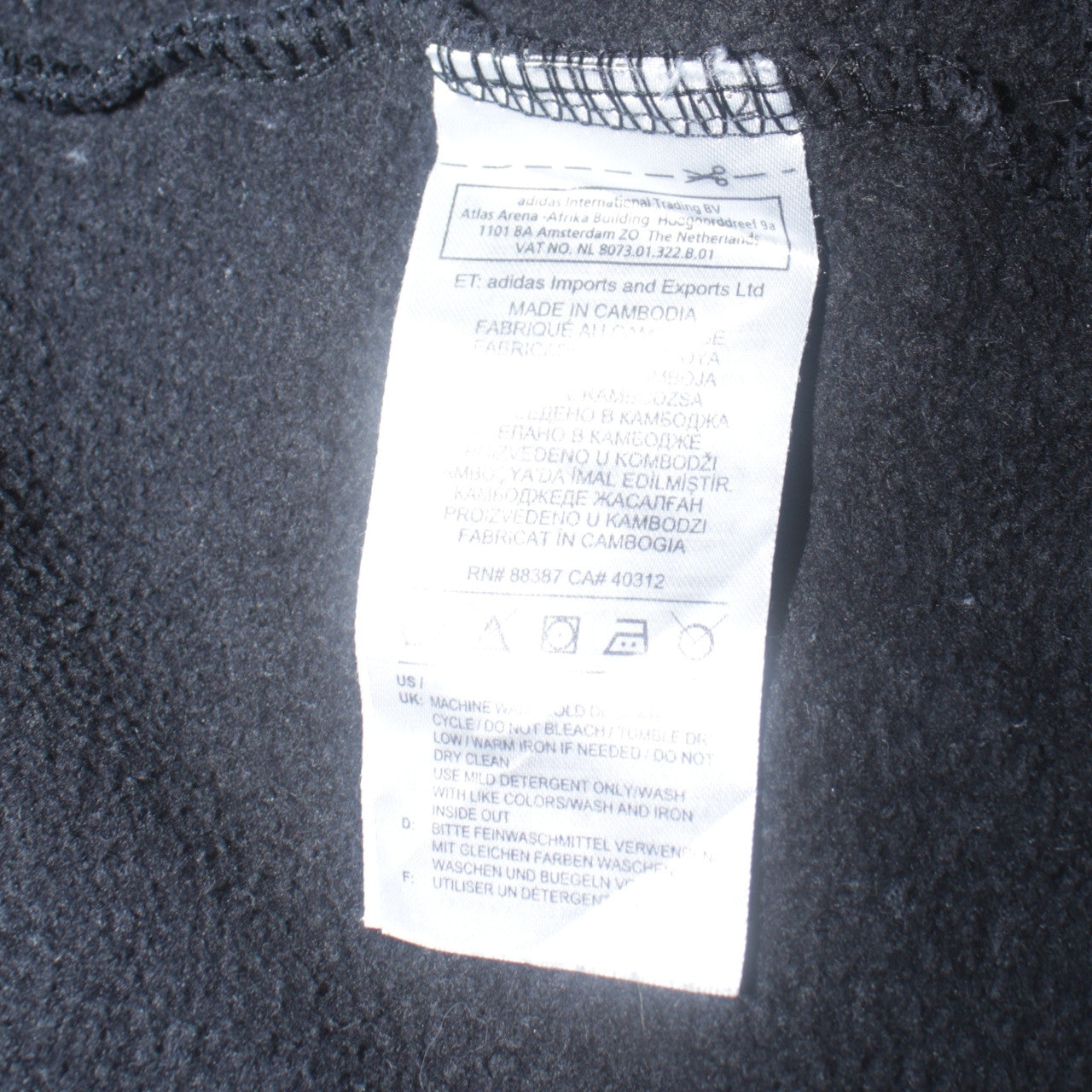 adidas Men's Black Crew Neck Regular Fit Sweatshirt L Sports Fleece