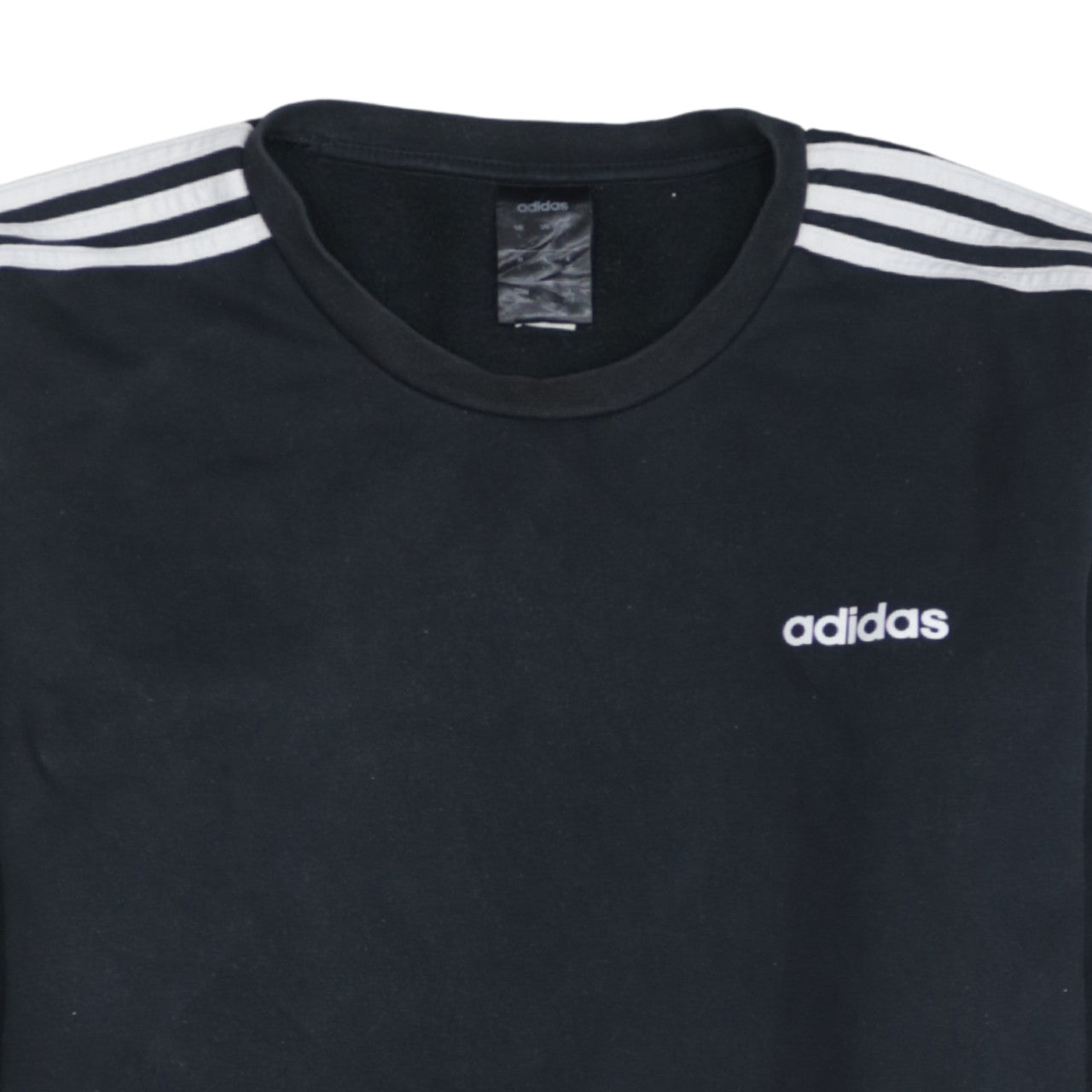 adidas Men's Black Crew Neck Regular Fit Sweatshirt L Sports Fleece