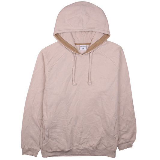 Columbia Men's Beige Large Pullover Hoodie Cotton Blend Casual