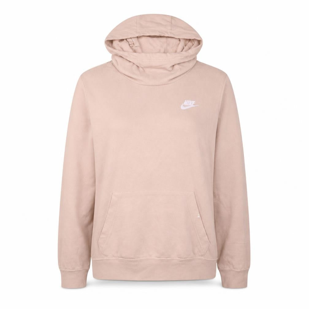 Nike Women’s Beige Pullover Hoodie Medium Cotton Logo Casual
