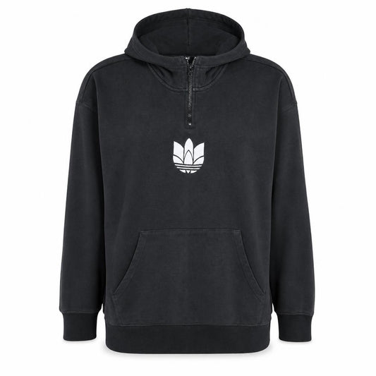 Adidas Women's Black 1/2 Zip Hooded Sweatshirt Size 16