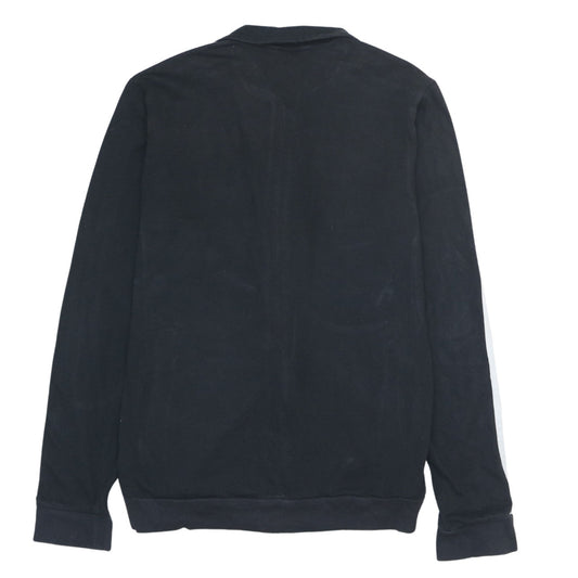 Adidas Men Black Full Zip Sweatshirt S Regular Fit Sports Style