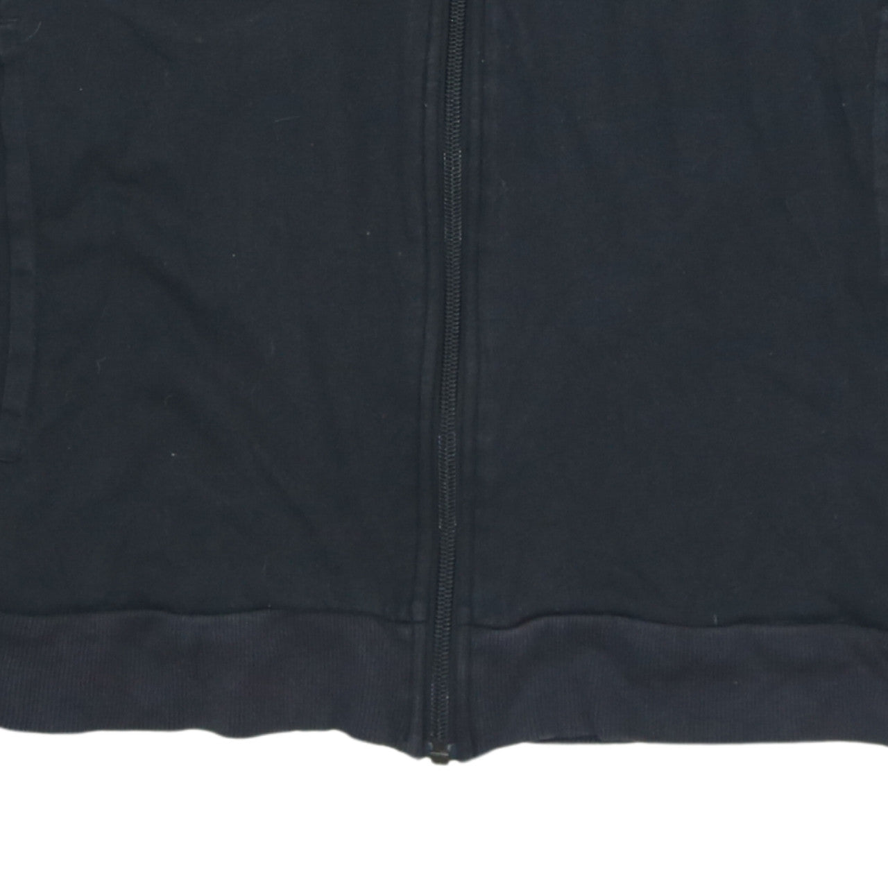 Adidas Men Black Full Zip Sweatshirt S Regular Fit Sports Style