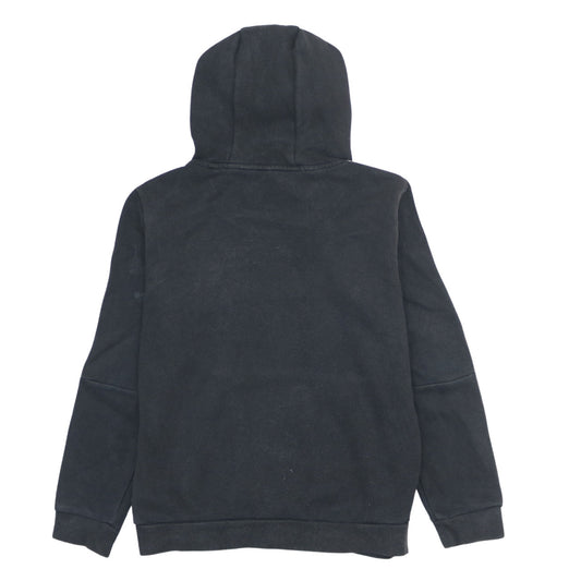 Adidas Boys Black 11-12 Years Pullover Hoodie with Stripe Detail
