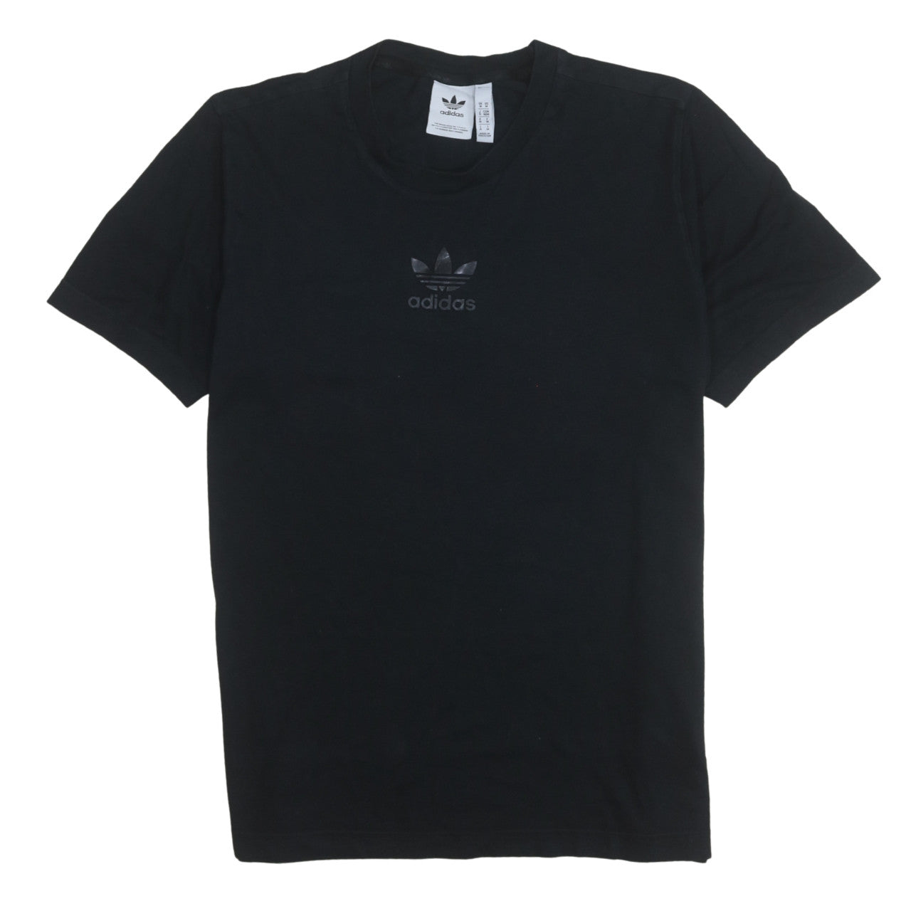 Adidas Men's Black Trefoil Crew Neck Short Sleeve T-Shirt Size M