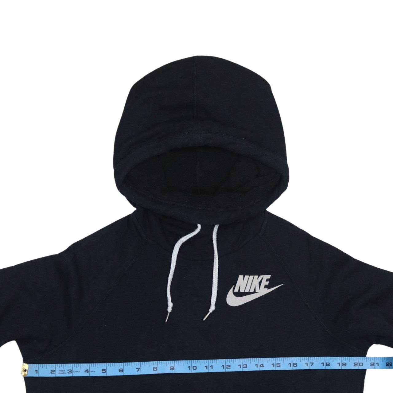 Nike Womens Black Pullover Hoodie Medium 80% Cotton Logo Fit