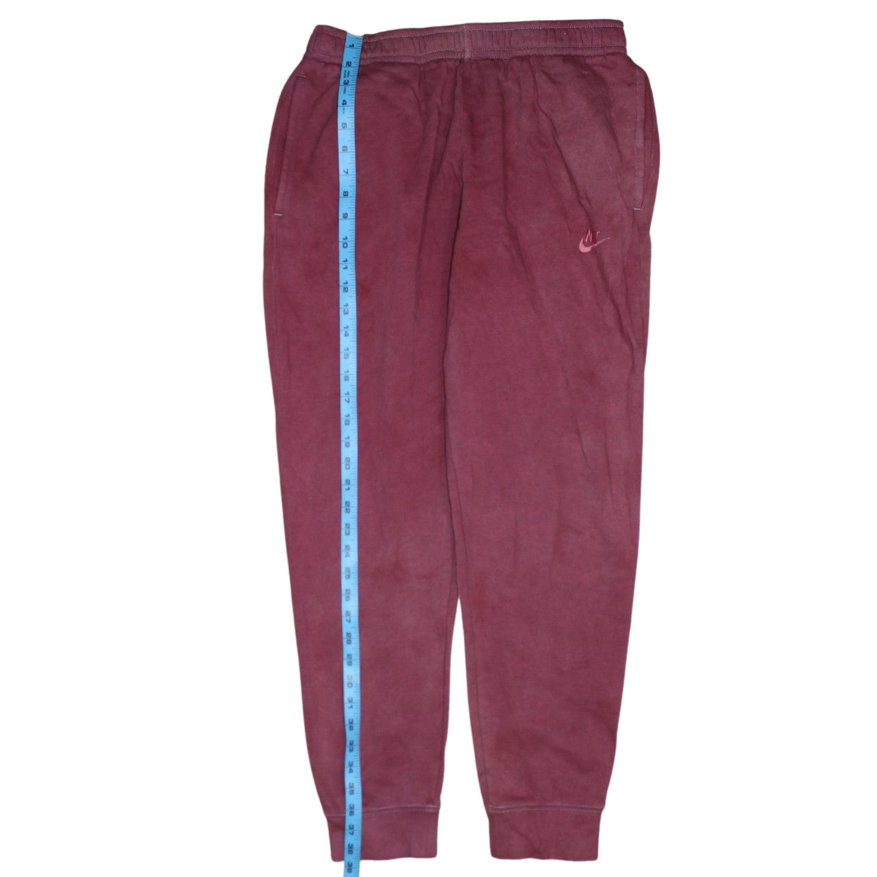 Nike Men's Red Jogger Sweatpants M Elastic Waist Tapered Fit