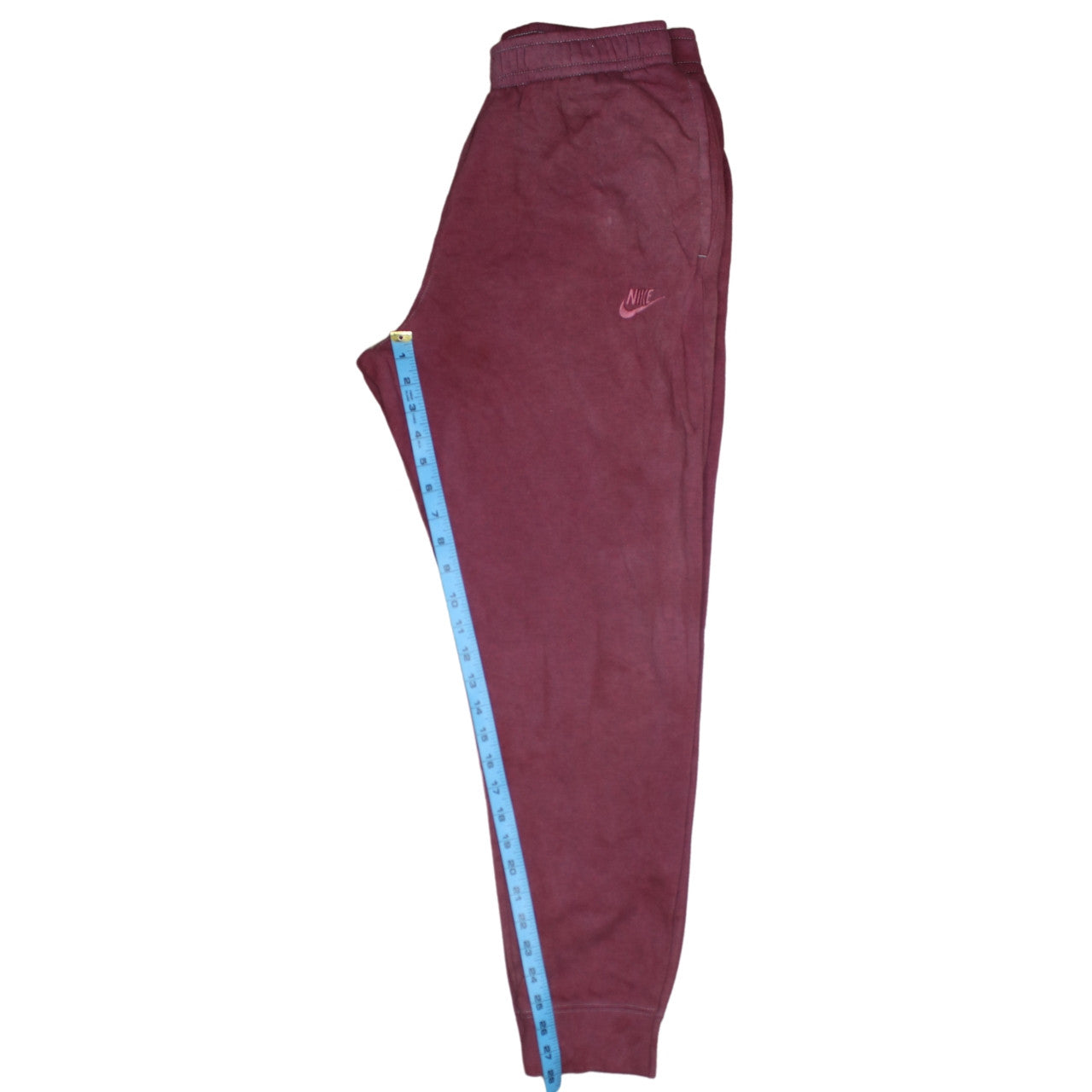 Nike Men's Red Jogger Sweatpants M Elastic Waist Tapered Fit